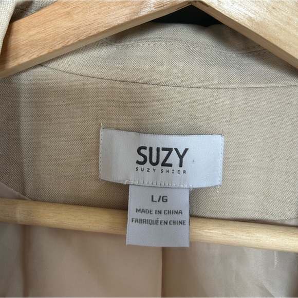 NWOT Suzy Shier Blazer | Beige | Size Large/L - Picture 4 of 5